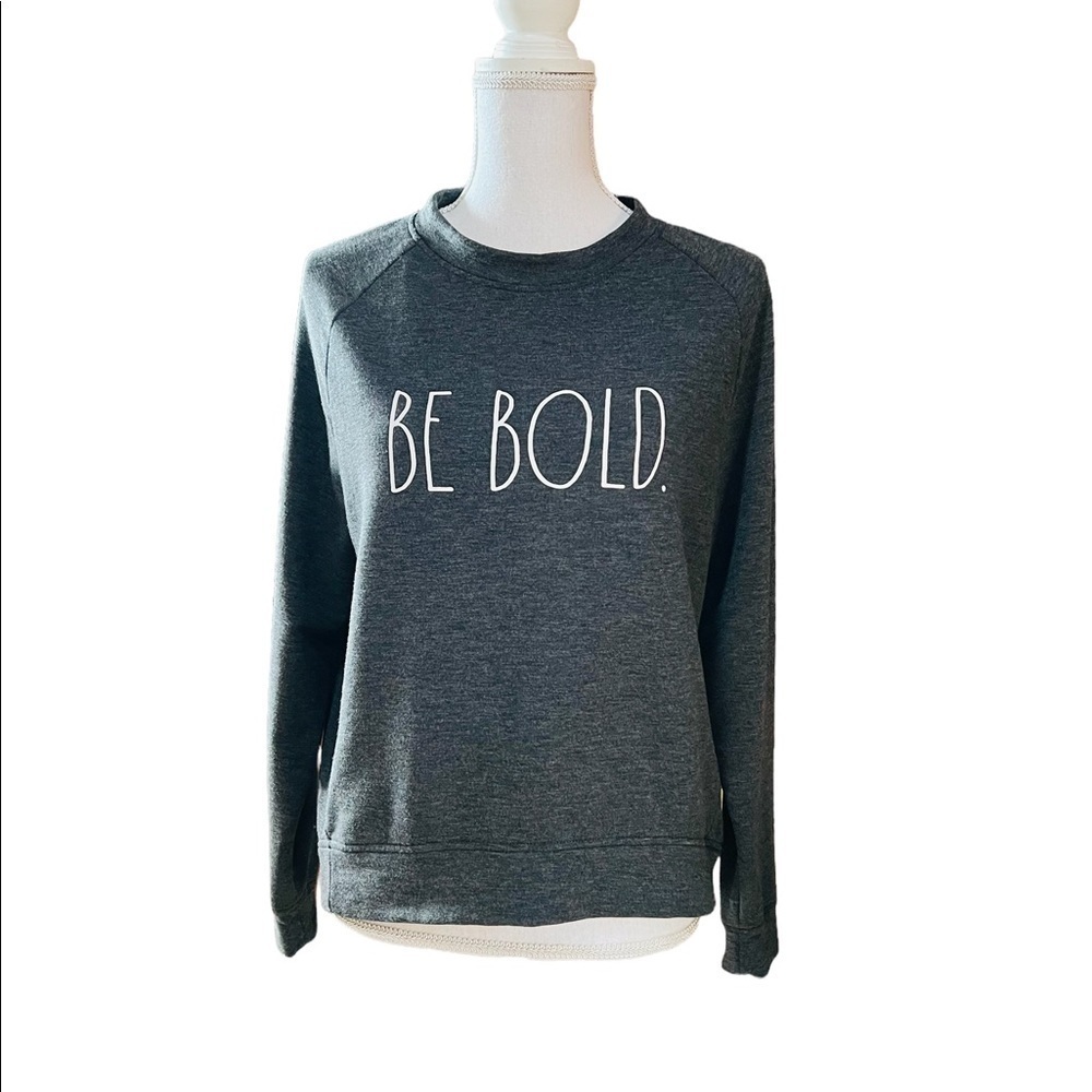 RAE DUNN WOMENS GREY SWEATSHIRT SIZE SMALL